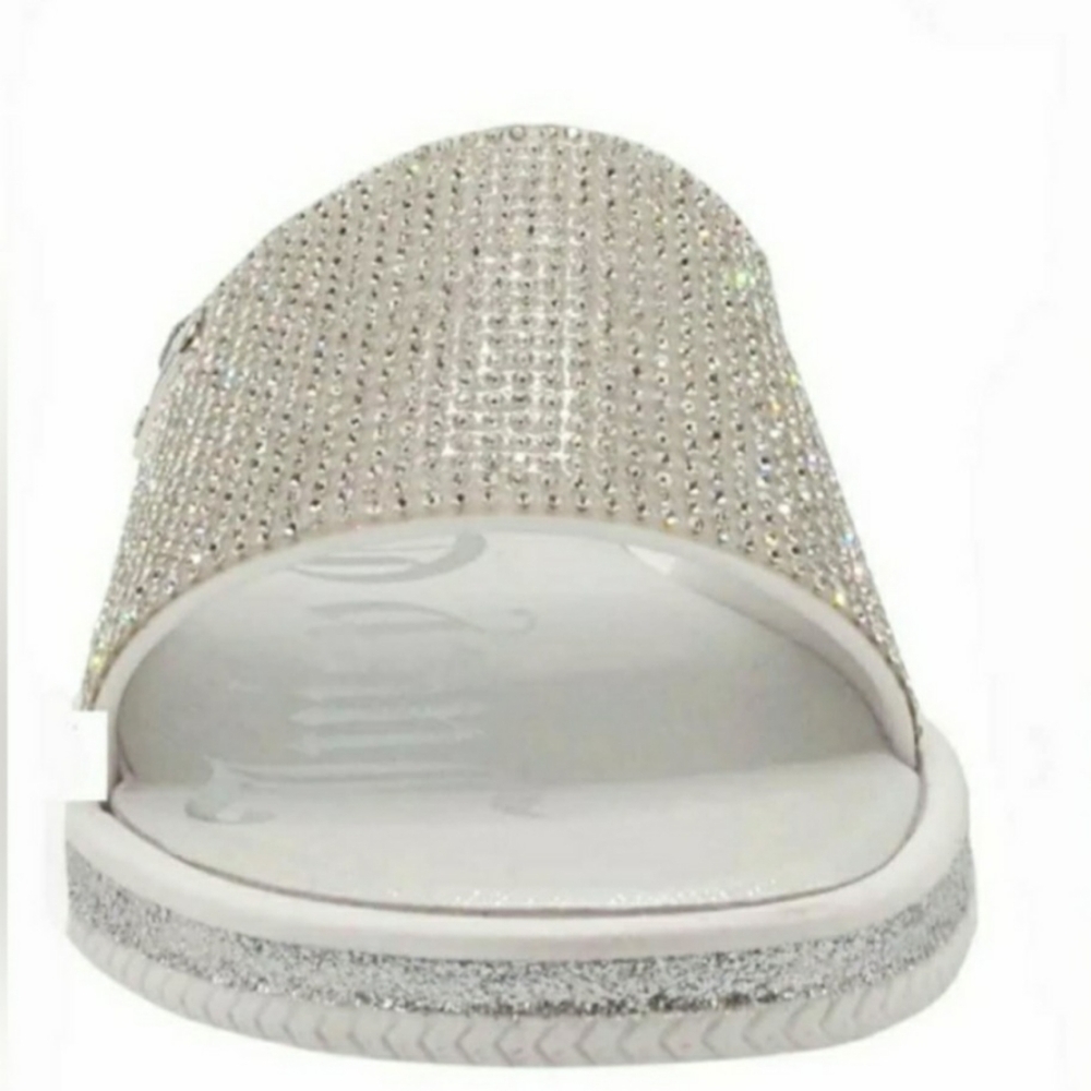 Juicy Couture Silver Sparkly Slide Sandals - Picture 4 of 4